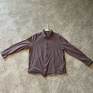 Burgundy DKNY long sleeve button down men’s XL